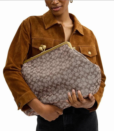 LARGE CRYSTAL KISSLOCK BAG