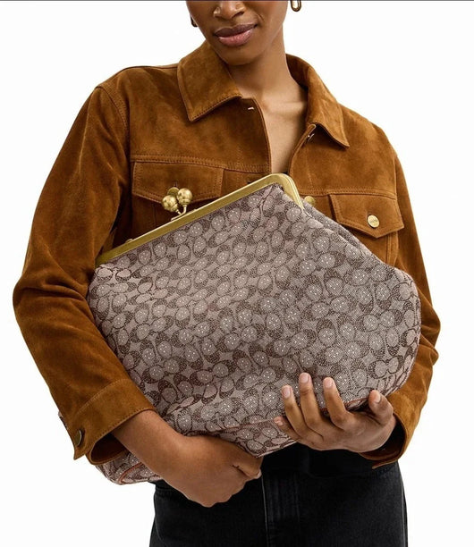 LARGE CRYSTAL KISSLOCK BAG