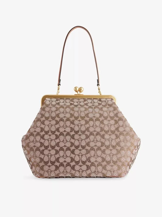 LARGE CRYSTAL KISSLOCK BAG